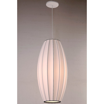 Lámpara Colgante Frank 50cm Blanco Y Negro Luz Desing
