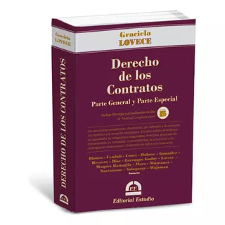 Manual De Derecho De Los Contratos - Parte General Y Parte Especial -, De Lovece., Vol. Volumen Unico. , Tapa Blanda, Edición 1 En Español, 2023