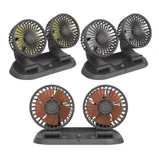 Ventilador Doble Autos Camionetas Tráiler Abanico Con 12v