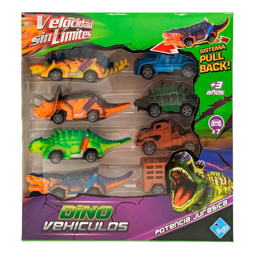 Pack De Autitos Dino Vehículos El Duende Azul Personaje Dino Vehículos Surtidos