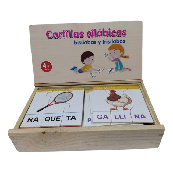 Juego Didáctico De Mesa Cartillas Silabas Aprendizaje Niños