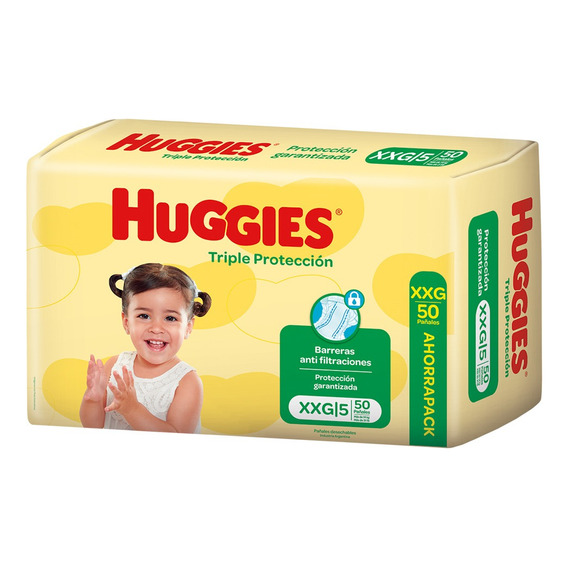 Pañales Huggies Triple Protección Ahorrapack  XXG