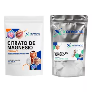 Citrato De Magnesio Y Potasio Xantana En Polvo Puro X250gr