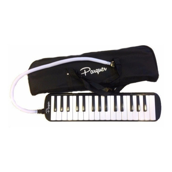 Melodica A Piano Parquer 32 Notas Negra Con Funda Cuota