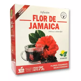 Té Flor De Jamaica Caja 50 Bolsitas 