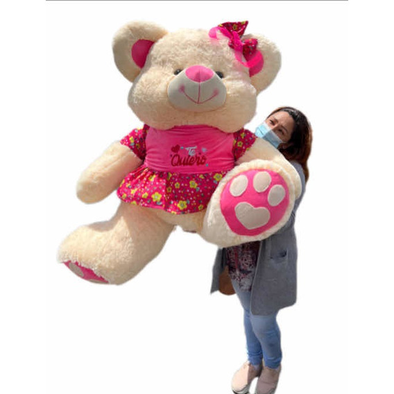 Osa De Peluche Gigante Con Vestido De 1.50cm Perfumado