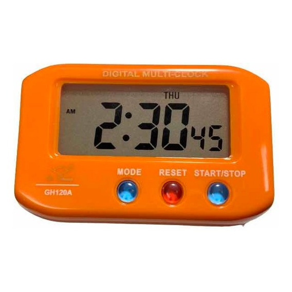 Reloj Digital Con Luz Led Azul Alarma Fecha Día Cronometro