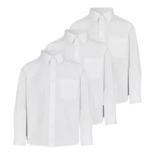 Camisa Blanca Escolar - Colegial X 5 Unidades - Envío Gratis