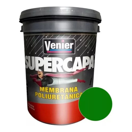 Supercapa Poliuretanica Membrana Liquida 5 Kg Color Verde