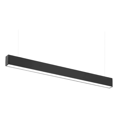 Perfil Led Lineal Dymo 48w Negro 120cm Colgante O Aplicar Negro Calido