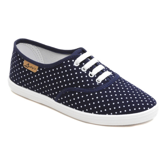 Zapatilla De Lona Estampada Con Cordones - Dama - Lady's