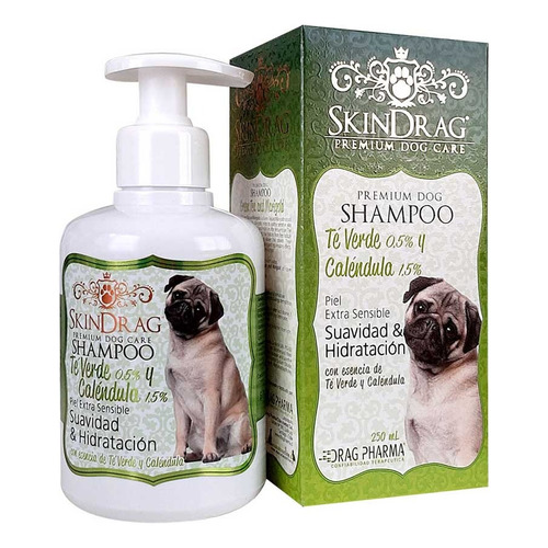 Skindrag Premium Dog Care Shampoo Caléndula 250ml. Np Fragancia Té Verde Y Caléndula