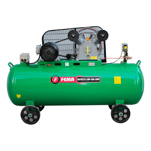 Compresor de aire eléctrico Fema 69370225 trifásico 330L 5.5hp 380V verde