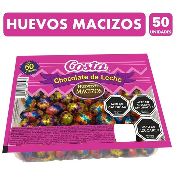 Huevos De Pascua De Chocolate Macizos Costa (bandeja De 50u)