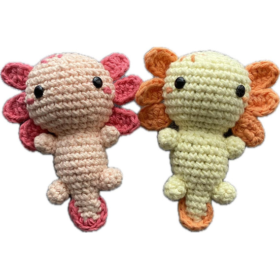 Ajolote/axolote Amigurumi - Muñeco Tejido A Crochet