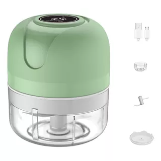 Mini Processador Eletrico Sem Fio Triturador Alimentos Usb Cor Verde 110v/220v