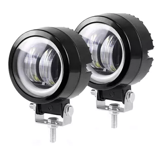 Kit X2 Faros Led Moto Camioneta 4x4 Auto Ojo Angel Premium