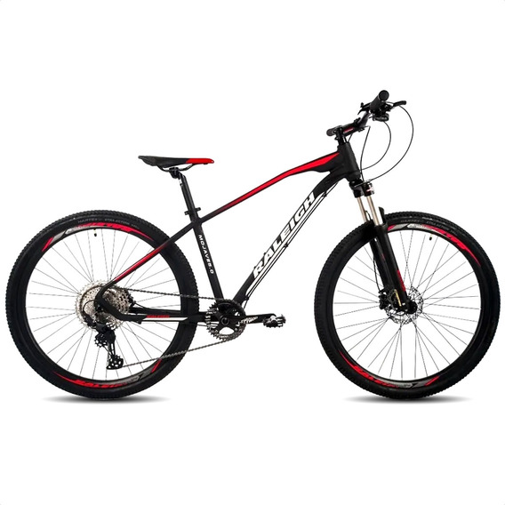 Mountain bike Raleigh 5.0  2022 R29 17" 11v frenos de disco hidráulico cambios Shimano color negro/rojo  