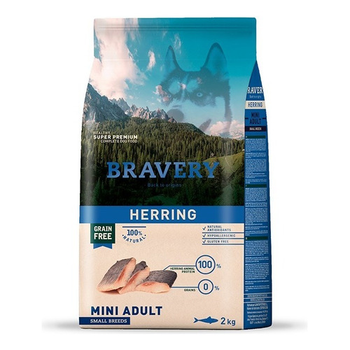 Bravery Perro Mini Adulto Herring 2kg