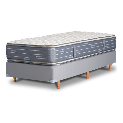 Sommier La Cardeuse Bonelltop 1 1/2 plaza de 200cmx100cm  gris