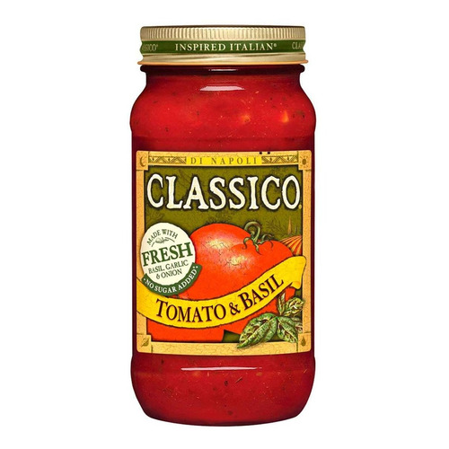 Classico Tomate & Albahaca salsa para pasta tarro vidrio 680gr