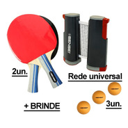 Kit 2 Raquete Tenis De Mesa Ping Pong Profissional  + Brinde