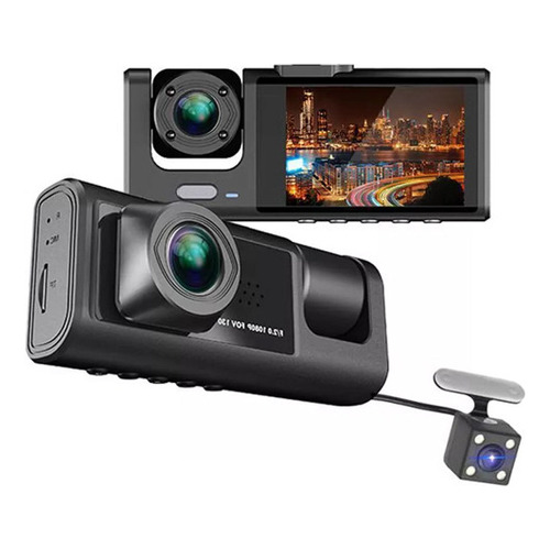 Videocámara automotriz con cámara frontal trasera interna Dashcam 1080p