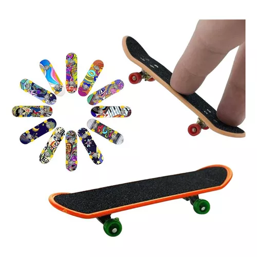 Kit 5 Skate De Dedo Fingerboard Sk8 Truck Lixa Miniatura