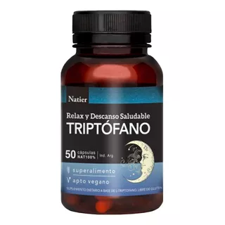 Tritofáno Serotonina Relax X 50 Cápsulas - Natier Sabor Natural