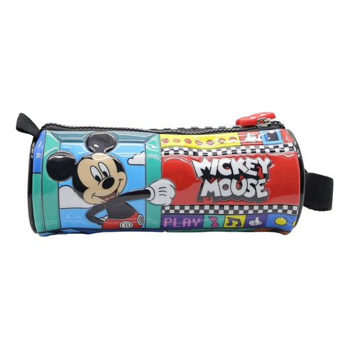 Cartuchera Escolar Mickey Mouse Tubo Color Negro Liso