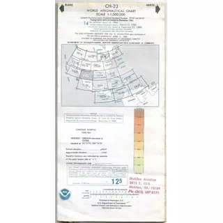 Carta Aeronáutica Mundial Ch-23 1984