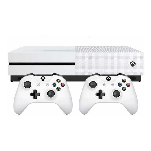 Microsoft Xbox One S 1TB Two-Controller Bundle  color blanco