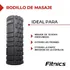 Rolo Rodillo Fitnics foam roller masajeador pilates set full color negro