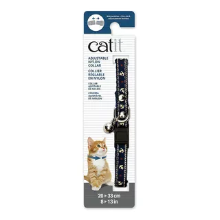 Catit Collar Ajustable Para Gatos Color Azul Con Anclas