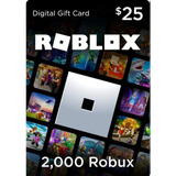 Tarjeta De 25$/2000 Robux Roblox - Digital