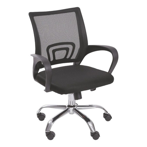 Silla Para Oficina Escritorio Ergonómica Color Negro Material del tapizado Mesh