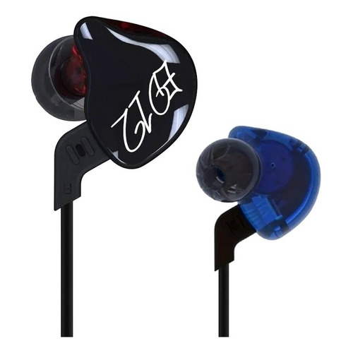 Audífonos in-ear KZ ED12 azul y rojo