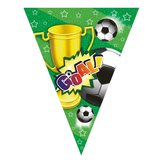 Banderín Decoración Cumpleaños Fútbol Cotillón Activarte