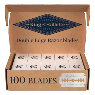 100 Navajas De Afeitar Gillette Platinum King C ® Doble Filo