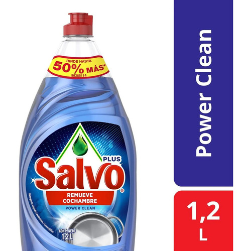 Salvo Detergente Liquido Lavatrastes Power Clean 1,2 L