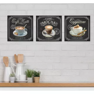 Cocina Café Pizarrón Cuadros Decorativo Canvas