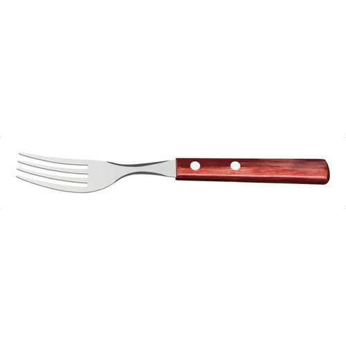 Tenedor de mesa Tramontina Red Polywood con hoja de acero inoxidable