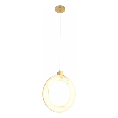 Lampara Colgante Techo Alabastro Cálida 9w D30×6cm