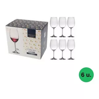 Jogo 6 Taças Vinho 580ml Cristal Titanium Bohemia Cristalyte