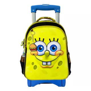 Mochila Bob Esponja Con Ruedas Original Primaria