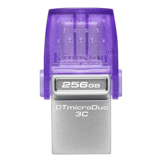 Memoria Microduo 3c Usb/tipo-c 3.2 G1 256gb Kingston, Lila Color Morado