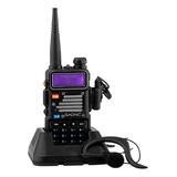 Handy Gadnic Bi-banda Vhf/uhf Batería Recargable Comunicador Color Negro