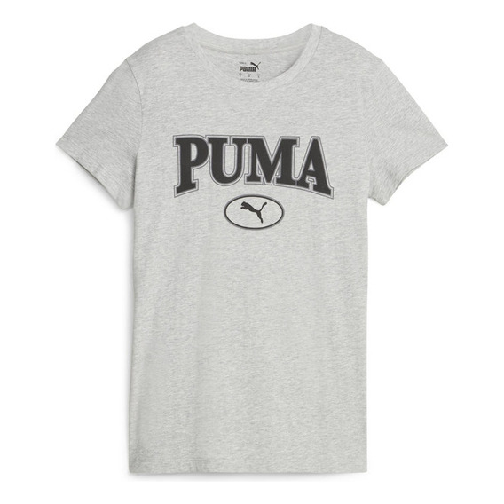 Polera Puma Puma Squad Graphic Tee Gris Mujer