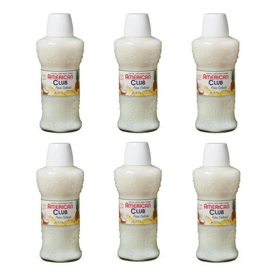 Piña Colada Amerian Club 750 Ml X6 Coctel Fullescabio Oferta