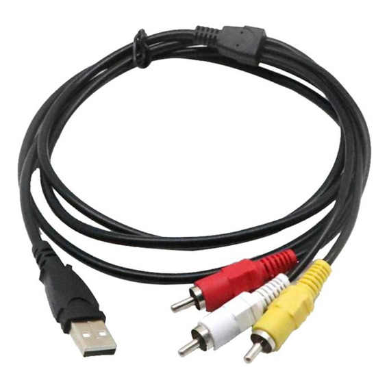 Enchufe De 5 Pies A 3 Rca Cable Convertidor Av / Tv Para